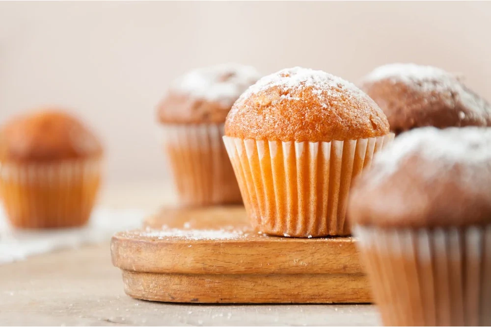 Vaníliás magas fehérjetartalmú muffinok fehérjeporral